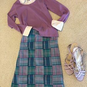 Sweater with built-in mock button down